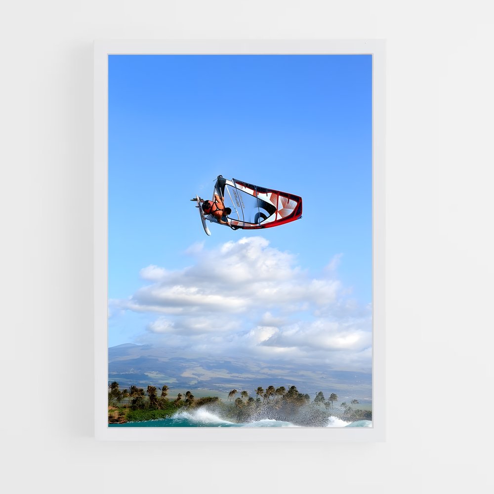 Poster Vol en Cerf-Volant – affiche Planche à voile (vue 3)